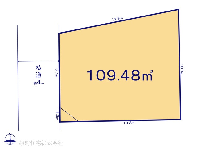 G00370324 神奈川県茅ヶ崎市松林２丁目 土地(建築条件付土地) 2280万円【区画図】