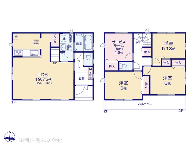 G00370394 千葉県千葉市花見川区朝日ヶ丘４丁目 新築一戸建て 3990万円【間取図】