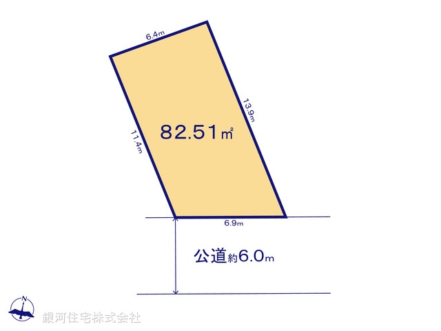 G00370458 東京都足立区伊興本町１丁目 土地 4350万円【区画図】