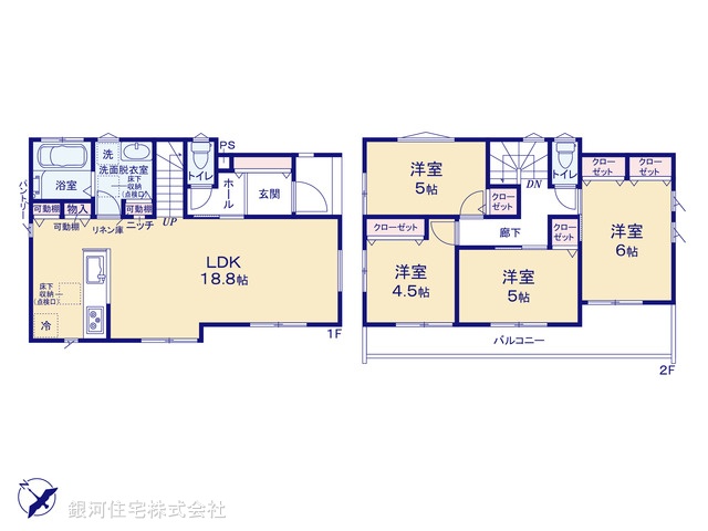 G00370459 神奈川県横須賀市船越町２丁目 新築一戸建て 3380万円【間取図】