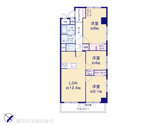 G00370477 東京都葛飾区西新小岩１丁目 中古マンション 4780万円【間取図】