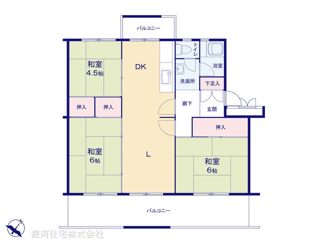 G00370502 埼玉県狭山市狭山台３丁目 中古マンション 680万円【間取図】