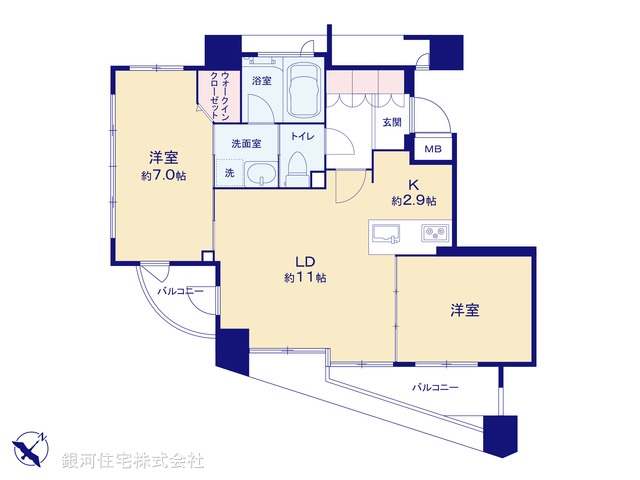 G00370506 東京都港区白金３丁目 中古マンション 1億2800万円【間取図】