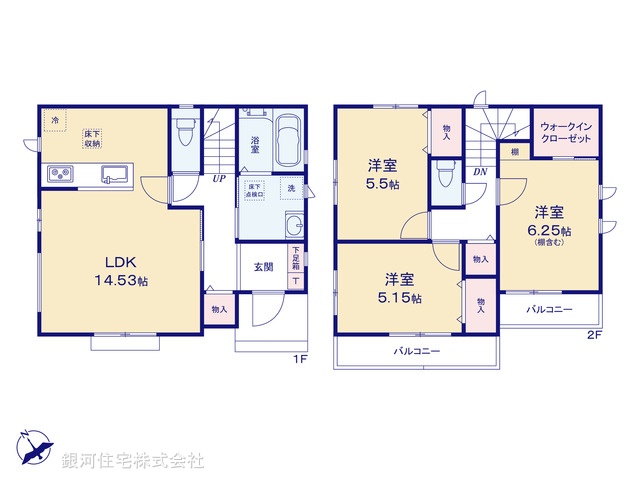 G00370586 千葉県船橋市咲が丘２丁目 新築一戸建て 2890万円【間取図】