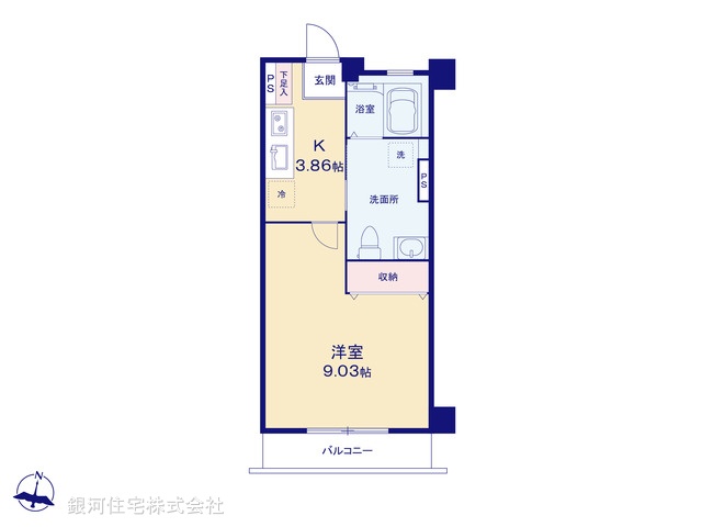 G00370606 東京都杉並区久我山１丁目 中古マンション 1990万円【間取図】
