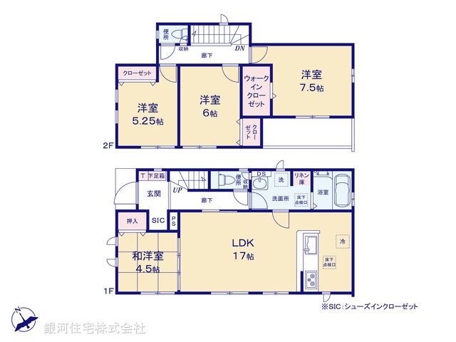 G00370612 千葉県我孫子市新々田 新築一戸建て 2690万円【間取図】