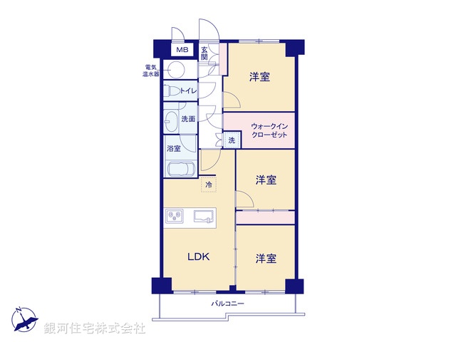 G00370632 東京都大田区東雪谷５丁目 中古マンション 3399万円【間取図】
