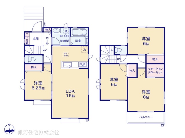 G00370653 千葉県成田市橋賀台１丁目 新築一戸建て 3790万円【間取図】