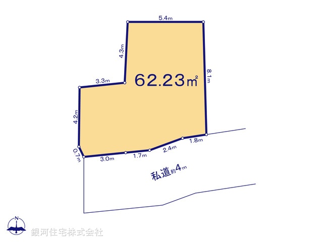 G00370658 東京都足立区梅田２丁目 土地 4000万円【区画図】