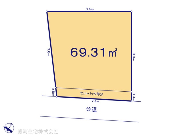 G00370688 神奈川県横浜市戸塚区戸塚町 土地(建築条件付土地) 1780万円【区画図】