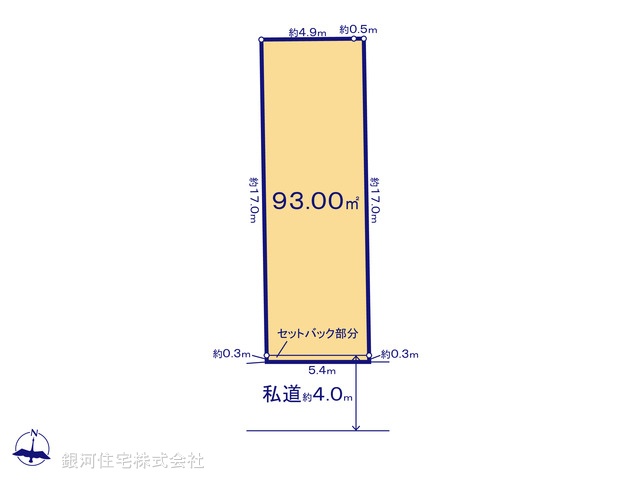 G00370701 東京都大田区萩中１丁目 土地 6080万円【区画図】