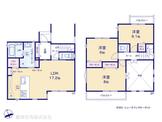 G00370702 神奈川県横須賀市根岸町２丁目 新築一戸建て 4580万円【間取図】