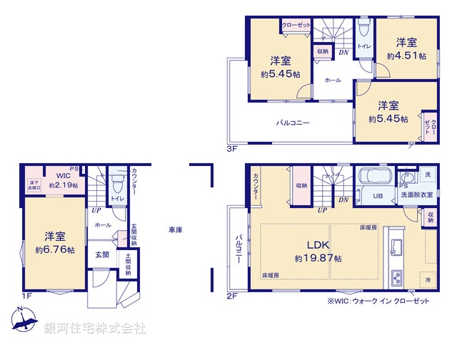 G00370736 千葉県船橋市日の出１丁目 新築一戸建て 4990万円【間取図】