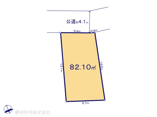 G00370752 神奈川県茅ヶ崎市菱沼１丁目 土地 2080万円【区画図】