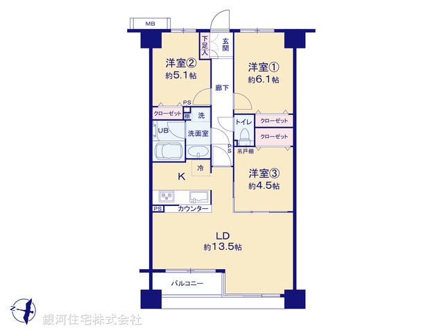 G00370781 東京都品川区北品川５丁目 中古マンション 1億1800万円【間取図】