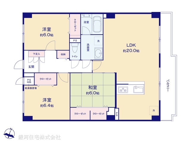 G00370795 東京都江東区大島４丁目 中古マンション 6380万円【間取図】