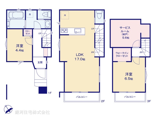 G00370822 千葉県浦安市堀江６丁目 新築一戸建て 5780万円【間取図】