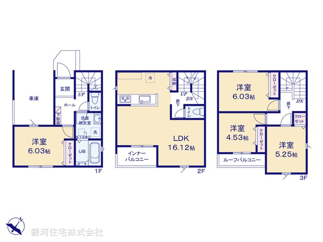 G00370831 埼玉県八潮市大字木曽根 新築一戸建て 3490万円【間取図】
