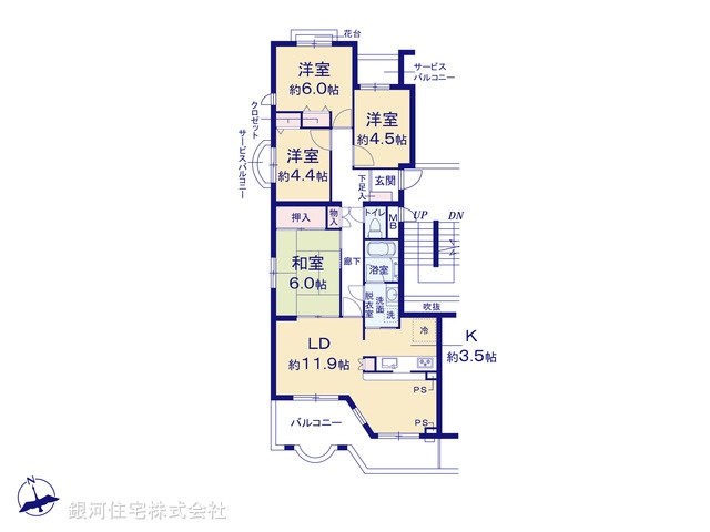 G00370894 千葉県佐倉市西志津７丁目 中古マンション 1980万円【間取図】