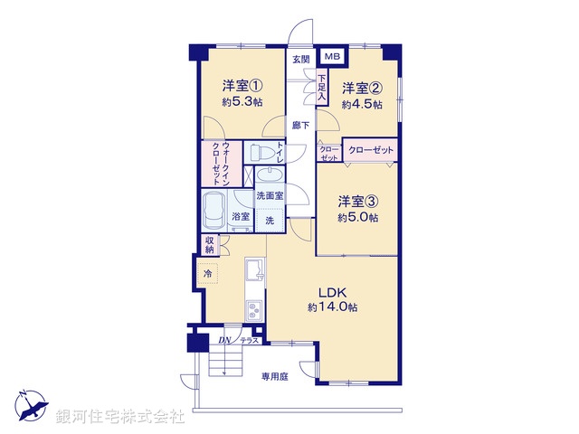 G00370899 千葉県船橋市市場３丁目 中古マンション 2790万円【間取図】