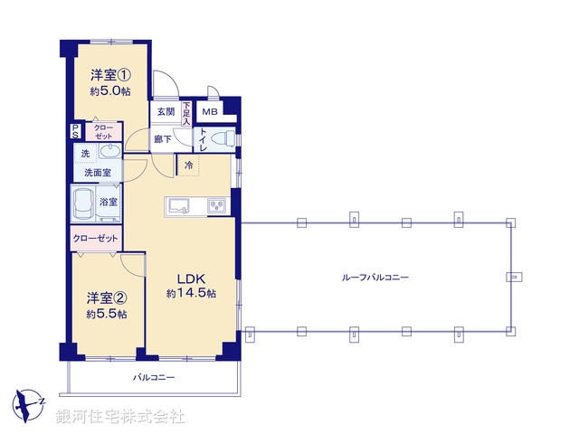 G00370904 神奈川県横浜市鶴見区東寺尾３丁目 中古マンション 2490万円【間取図】