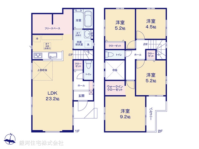 G00370921 埼玉県川越市宮元町 新築一戸建て 3850万円【間取図】