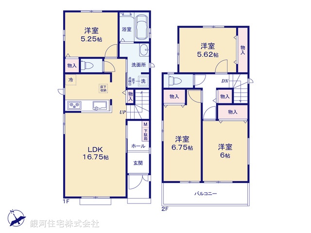 G00370973 東京都西多摩郡瑞穂町長岡１丁目 新築一戸建て 3590万円【間取図】