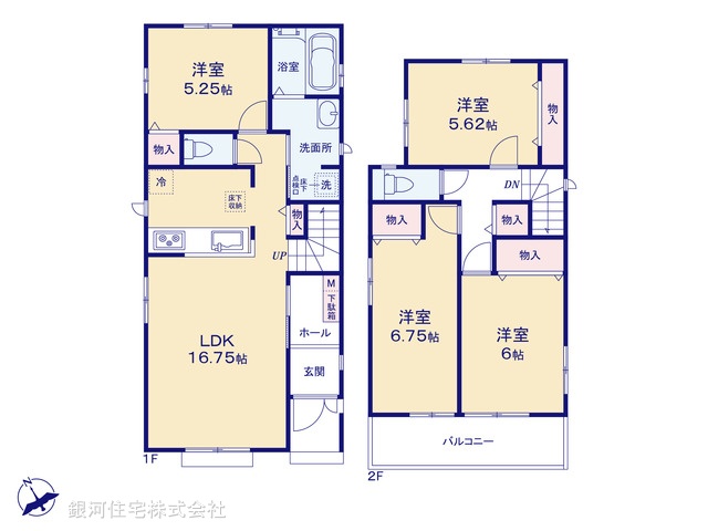 G00370975 東京都西多摩郡瑞穂町長岡１丁目 新築一戸建て 3590万円【間取図】