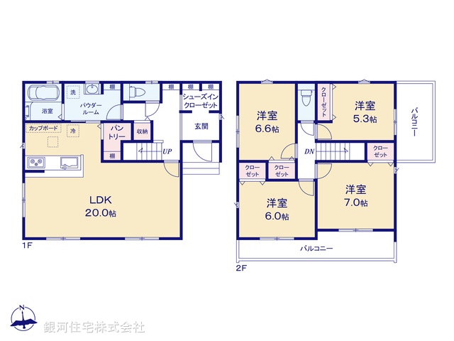 G00370978 神奈川県横浜市旭区川井宿町 新築一戸建て 5390万円【間取図】