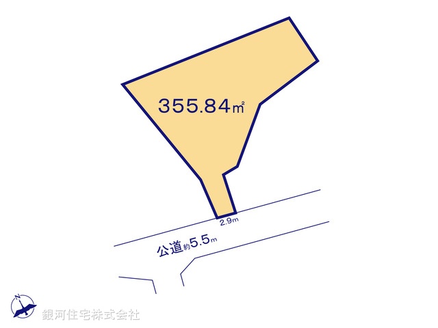 G00370995 神奈川県横浜市鶴見区鶴見１丁目 土地 3480万円【区画図】