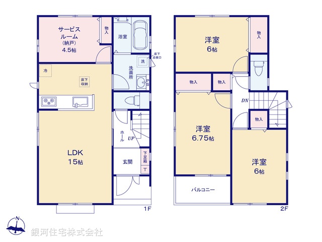 G00371012 千葉県松戸市八ヶ崎６丁目 新築一戸建て 3590万円【間取図】
