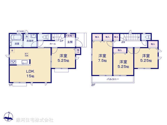 G00371013 千葉県松戸市八ヶ崎６丁目 新築一戸建て 4090万円【間取図】