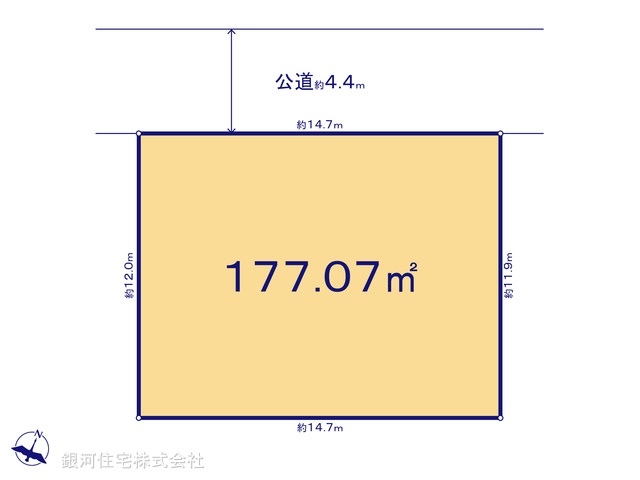 G00371097 千葉県柏市松ヶ崎 土地 2680万円【区画図】