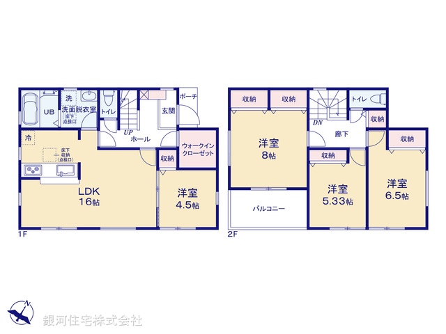 G00371116 東京都青梅市今井２丁目 新築一戸建て 3180万円【間取図】