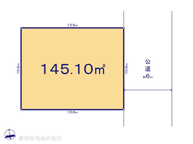 G00371159 東京都日野市万願寺６丁目 土地 4280万円【区画図】