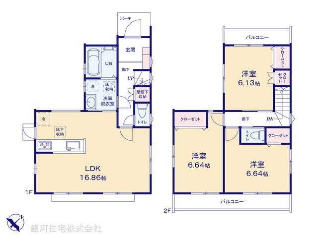 G00371160 神奈川県横浜市港南区東芹が谷 新築一戸建て 4380万円【間取図】