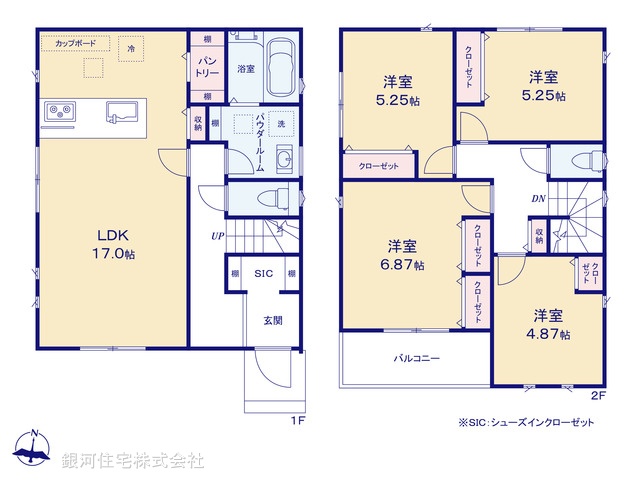 G00371210 神奈川県横須賀市長沢２丁目 新築一戸建て 3890万円【間取図】