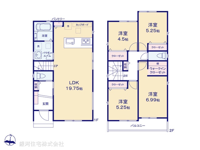 G00371214 神奈川県横須賀市長沢２丁目 新築一戸建て 3790万円【間取図】