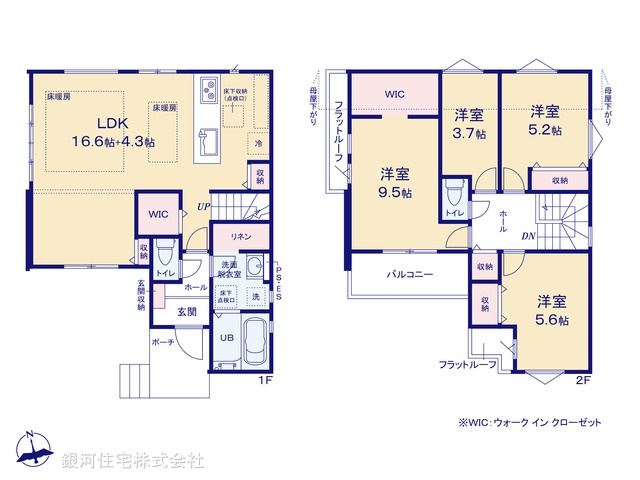 G00371237 千葉県松戸市新松戸南１丁目 新築一戸建て 5899万円【間取図】