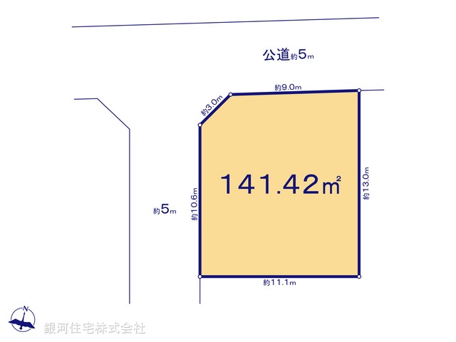 G00371246 東京都羽村市羽中２丁目 土地 2880万円【区画図】