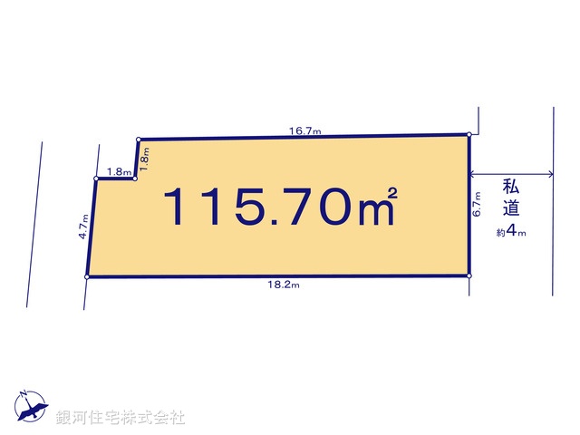G00371251 東京都練馬区桜台２丁目 土地(建築条件付土地) 8780万円【区画図】