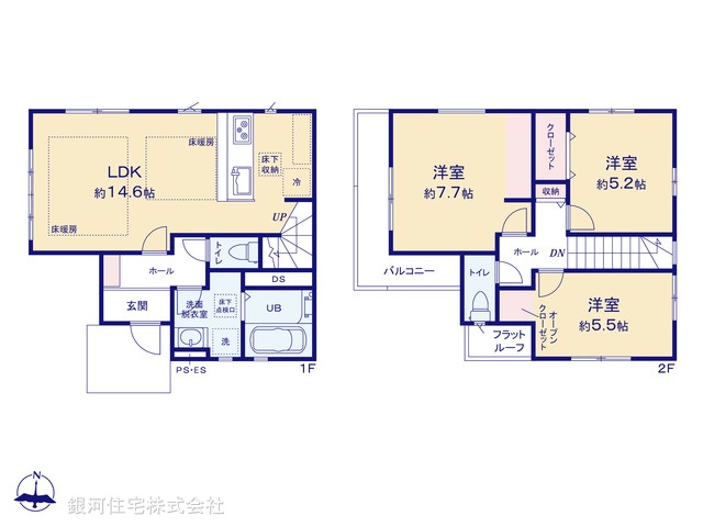 G00371287 東京都小平市仲町 新築一戸建て 5299万円【間取図】