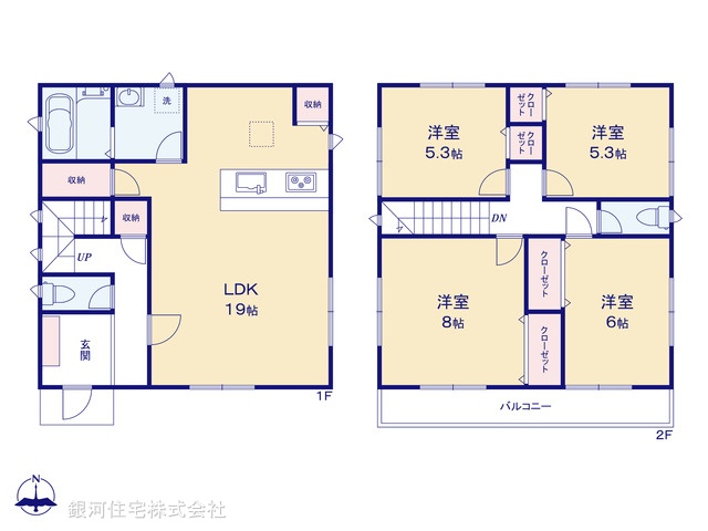 G00371305 神奈川県横須賀市浦賀丘３丁目 新築一戸建て 3980万円【間取図】