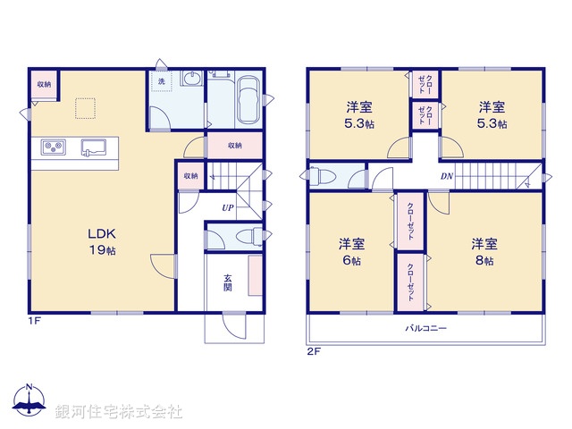 G00371306 神奈川県横須賀市浦賀丘３丁目 新築一戸建て 3980万円【間取図】