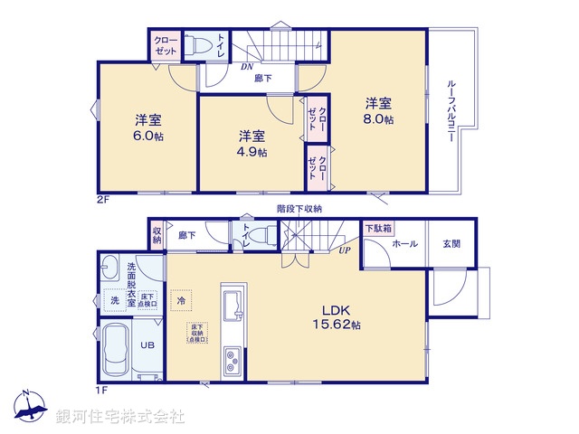 G00371350 埼玉県所沢市大字山口 新築一戸建て 3480万円【間取図】
