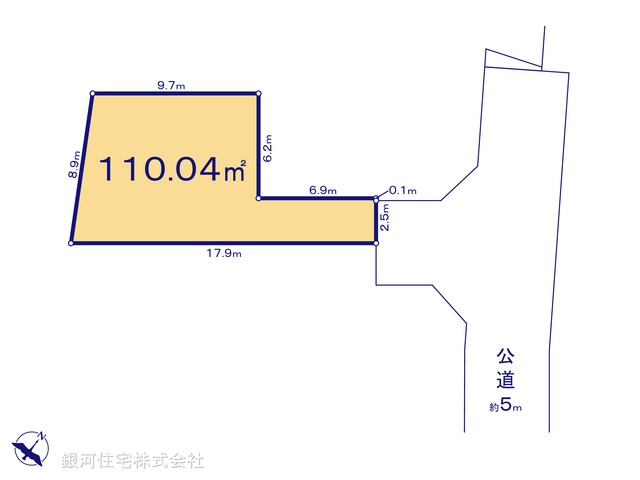 G00371367 東京都東村山市野口町１丁目 土地 4090万円【区画図】