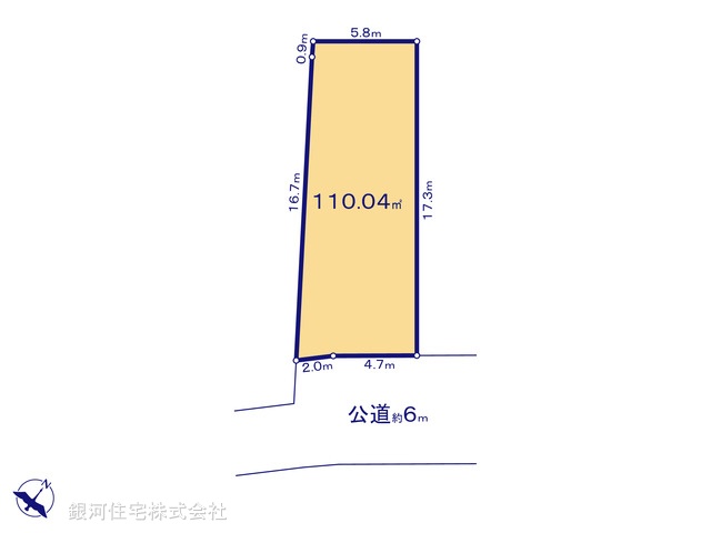 G00371376 東京都東村山市野口町１丁目 土地 4190万円【区画図】