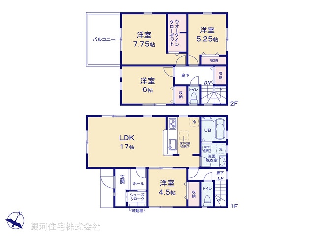 G00371383 千葉県八千代市大和田新田 新築一戸建て 3790万円【間取図】