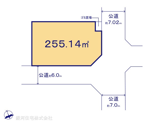 G00371408 千葉県富里市御料 土地 1780万円【区画図】
