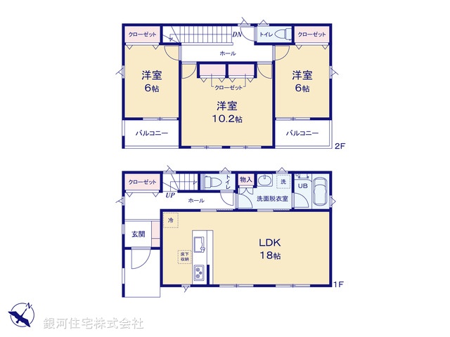 G00371490 神奈川県横須賀市東逸見町４丁目 新築一戸建て 4280万円【間取図】